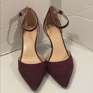 Kelly & Katie Maroon Ankle Strap Heels